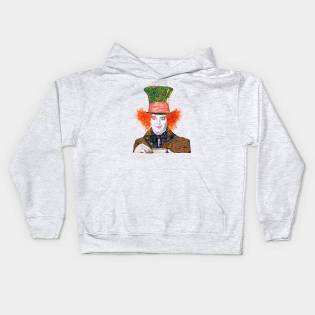 We're all mad here Kids Hoodie by wakkala